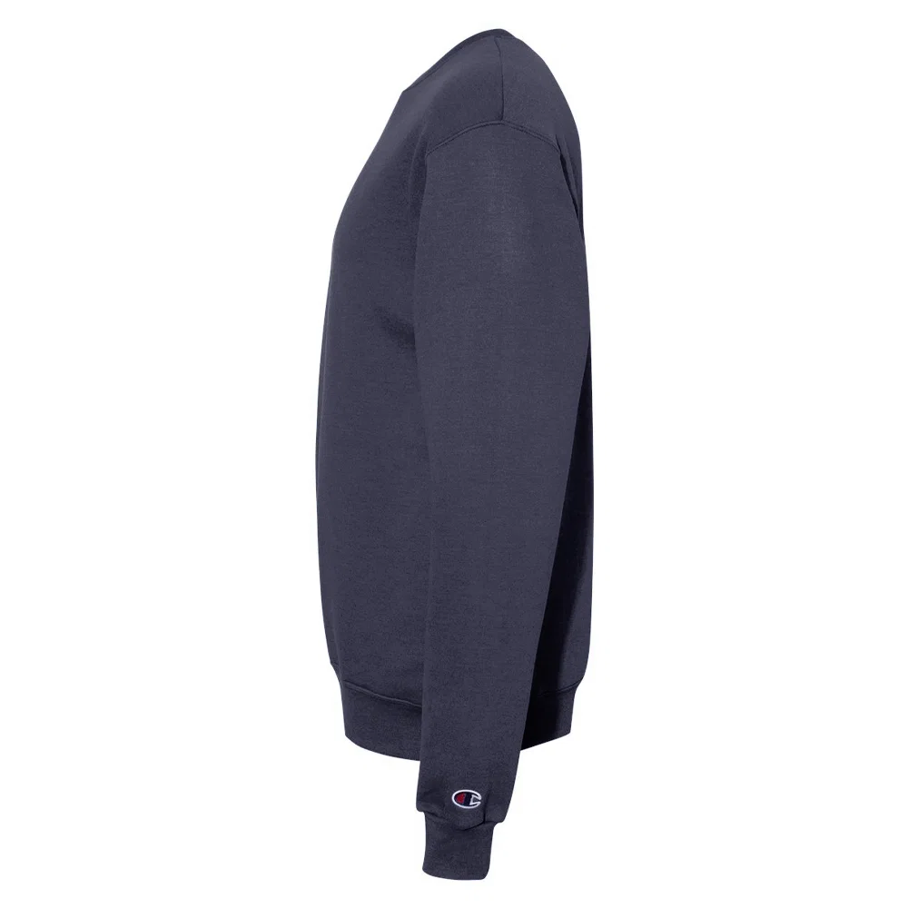 Back of the pullover laid out on a plain surface