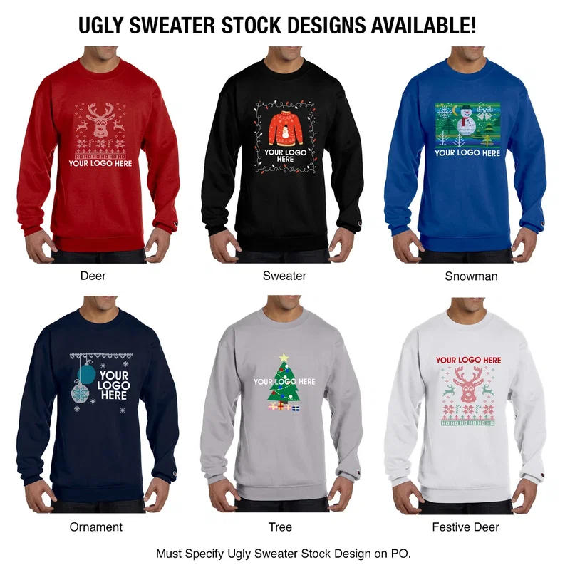 Champion® Double Dry Eco® Crewneck "Ugly Sweater" Sweatshirt — view 16