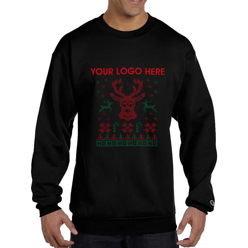 Champion® Double Dry Eco® Crewneck "Ugly Sweater" Sweatshirt — view 7