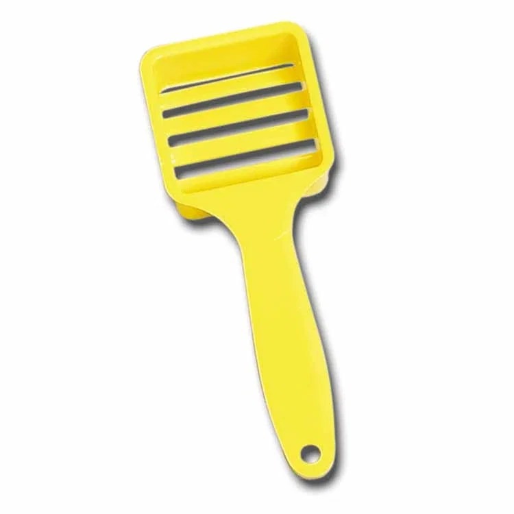 Champion Slide-On Corn Butterer. Bright yellow polypropylene corn butter spreader for picnics and cookouts, view 2