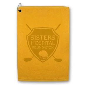 Champions Cotton Golf Towel with Carabiner 16 x 25