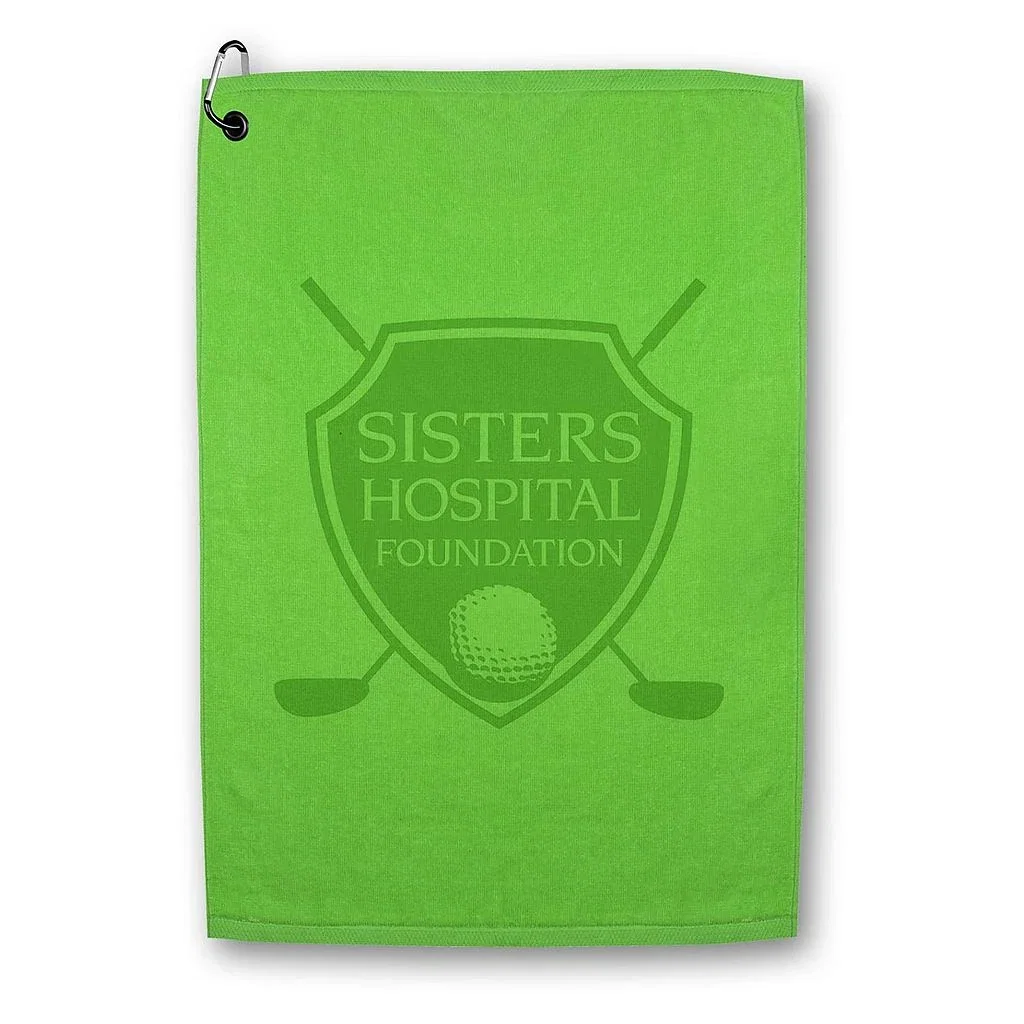 Champions Golf Towel — Lime Green — view 3