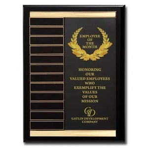 Acrylic Perpetual Plaque With Magnetically Attached Brass Plates