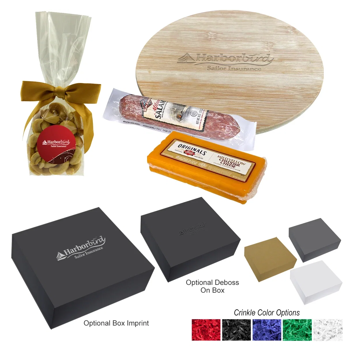 Gift carton opened to display everything nested inside