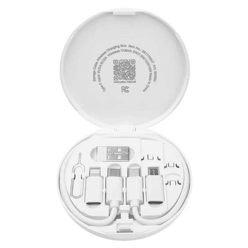 Charging Cord & Adapter Set In Wireless Charging Case — view 6
