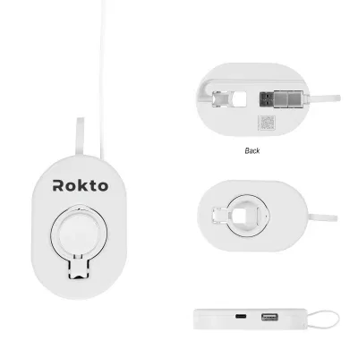 Round charging hub with a built in watch dock
