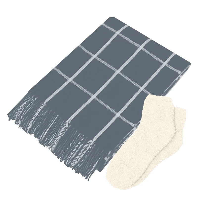 Charleston Throw & Fuzzy Socks Set — view 7