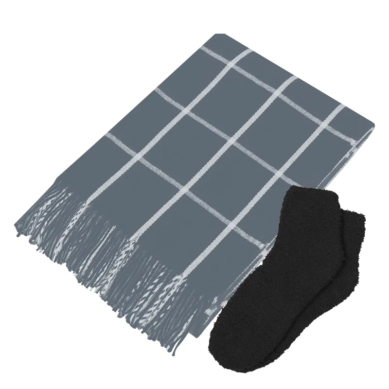 Charleston Throw & Fuzzy Socks Set — view 8