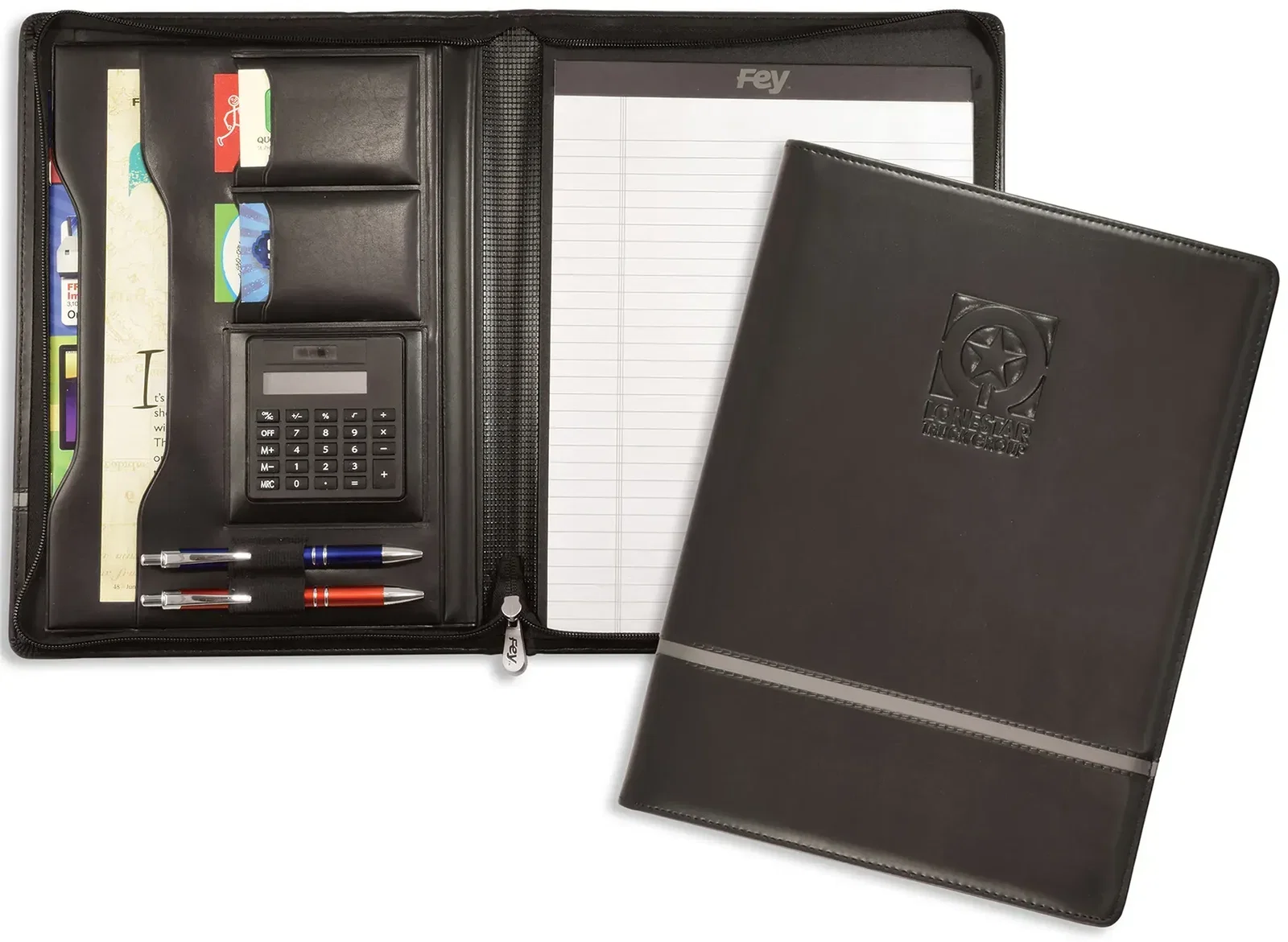 Custom Branded Chartwell Zippered Padfolio — view 2