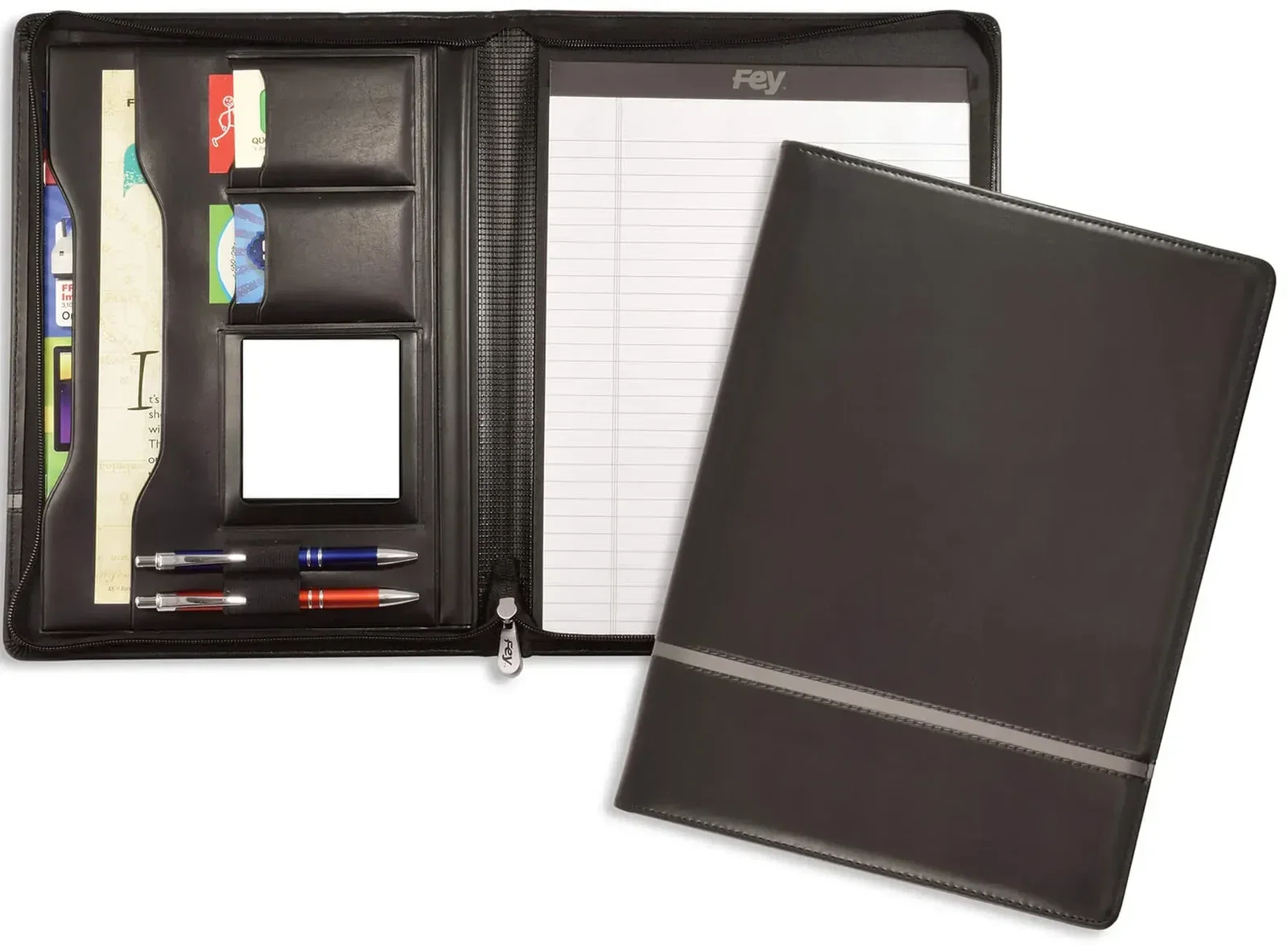 Custom Branded Chartwell Zippered Padfolio — view 3