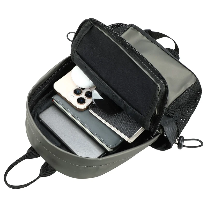 Chateau Leatherette Crossbody Bag worn crossbody, lifestyle shot