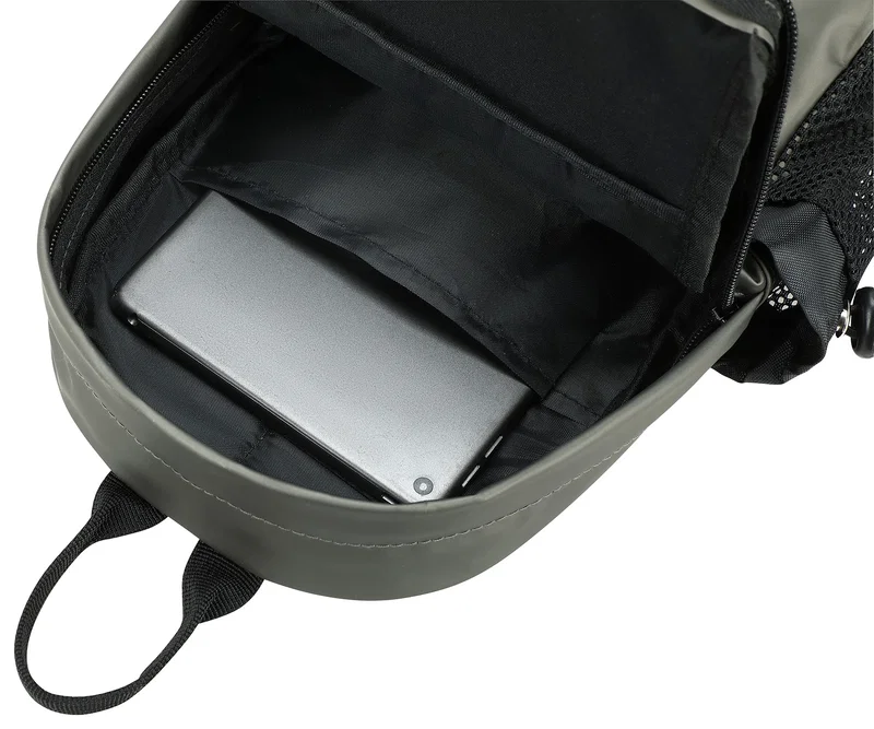 Back view of the Chateau Leatherette Crossbody Bag, showing the rear slip pocket
