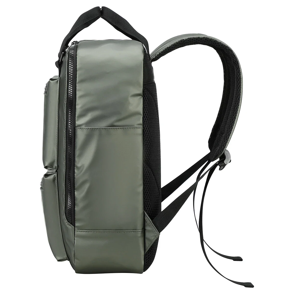 Chateau leatherette laptop backpack, side profile