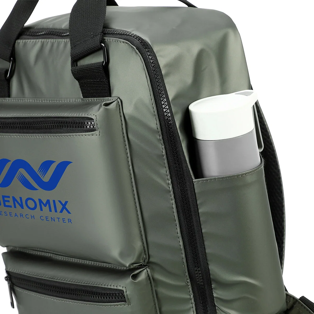 Chateau promotional backpack, interior compartments detail