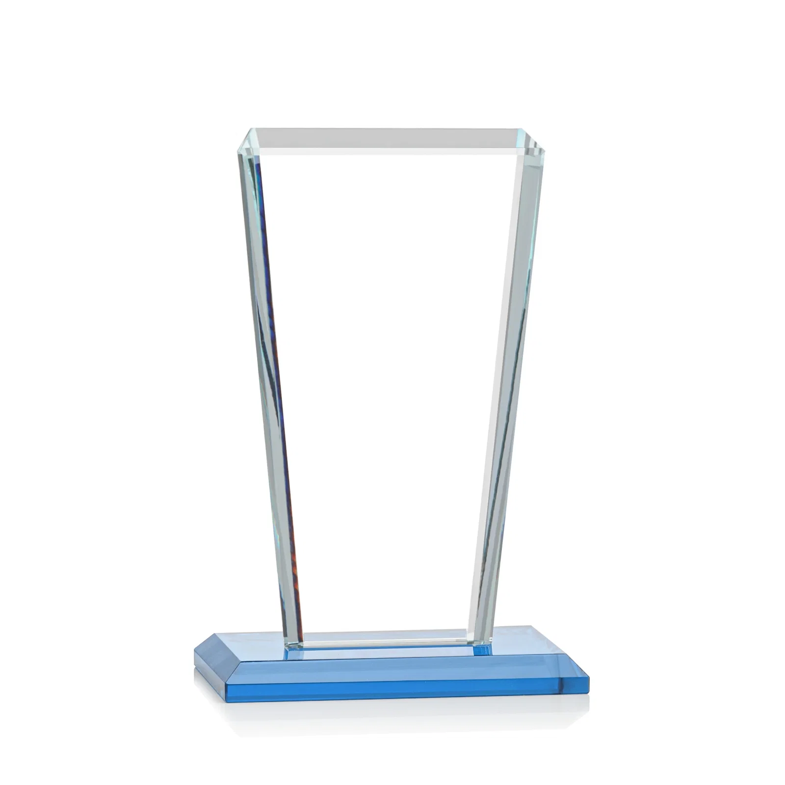 Personalized Starfire Crystal Award on Rosewood Base, Full-Color Print Option, with your logo for sales achievement awards