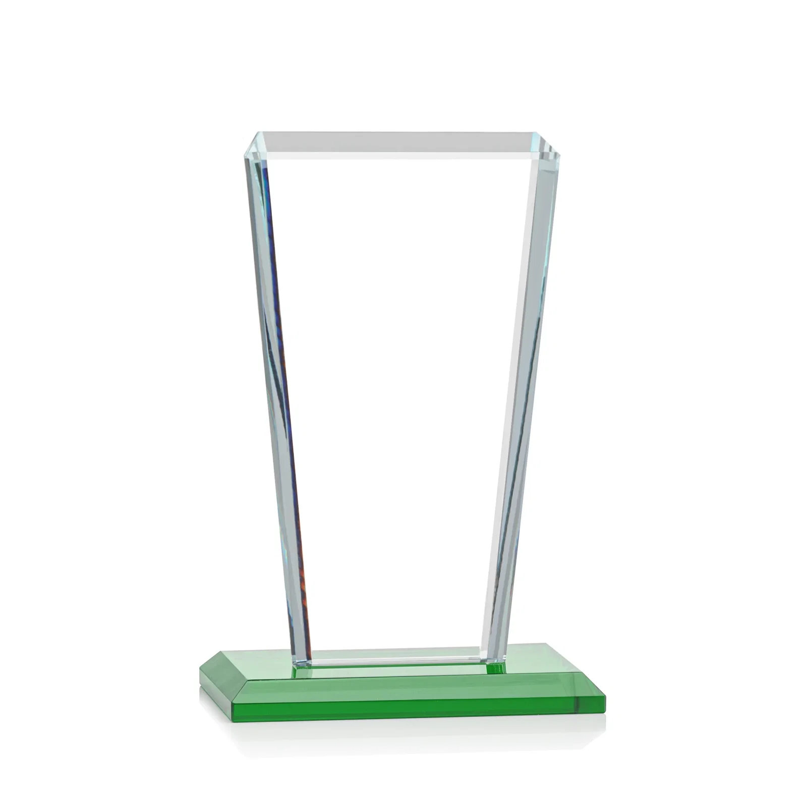 Custom Starfire Crystal Award on Rosewood Base, Full-Color Print Option, with your logo for donor appreciation