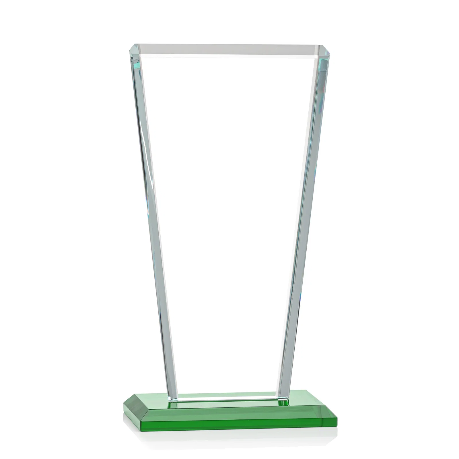 Custom Starfire Crystal Award on Rosewood Base, Full-Color Print Option, with your logo for graduation ceremonies