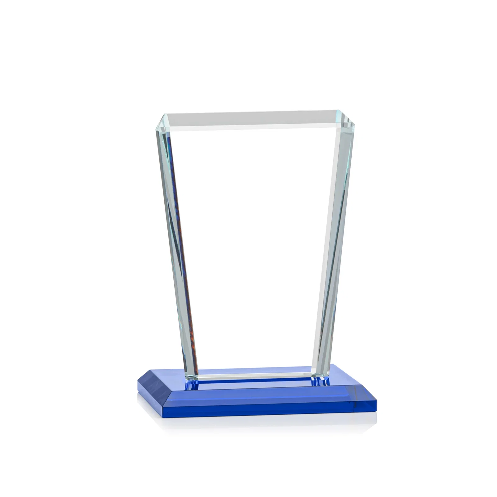 Custom Starfire Crystal Award on Rosewood Base, Full-Color Print Option, with your logo for safety achievement programs