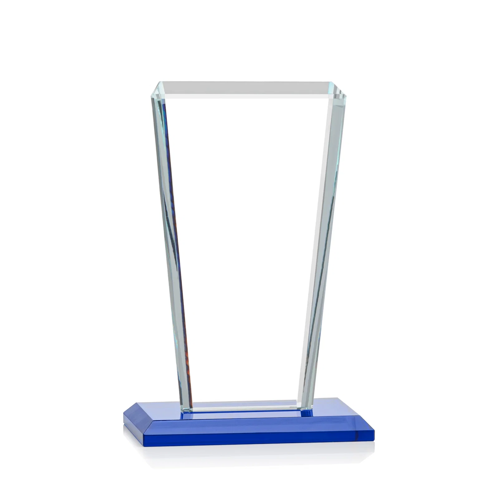 Custom Starfire Crystal Award on Rosewood Base, Full-Color Print Option, with your logo for volunteer appreciation