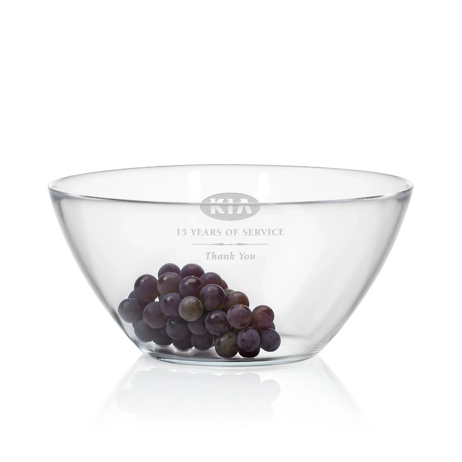 Custom Clear Glass Bowl Award, crystal vase for sales achievement awards