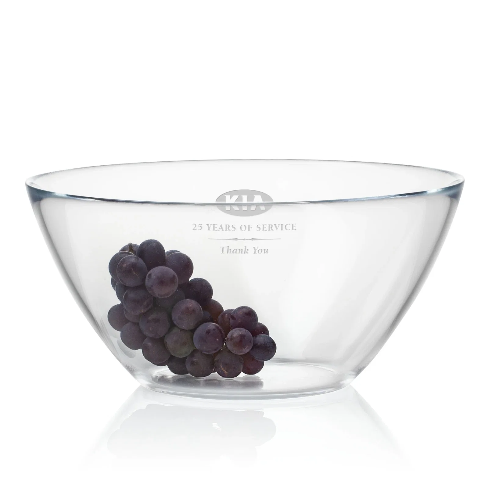 Custom Clear Glass Bowl Award, crystal vase for team milestone celebrations