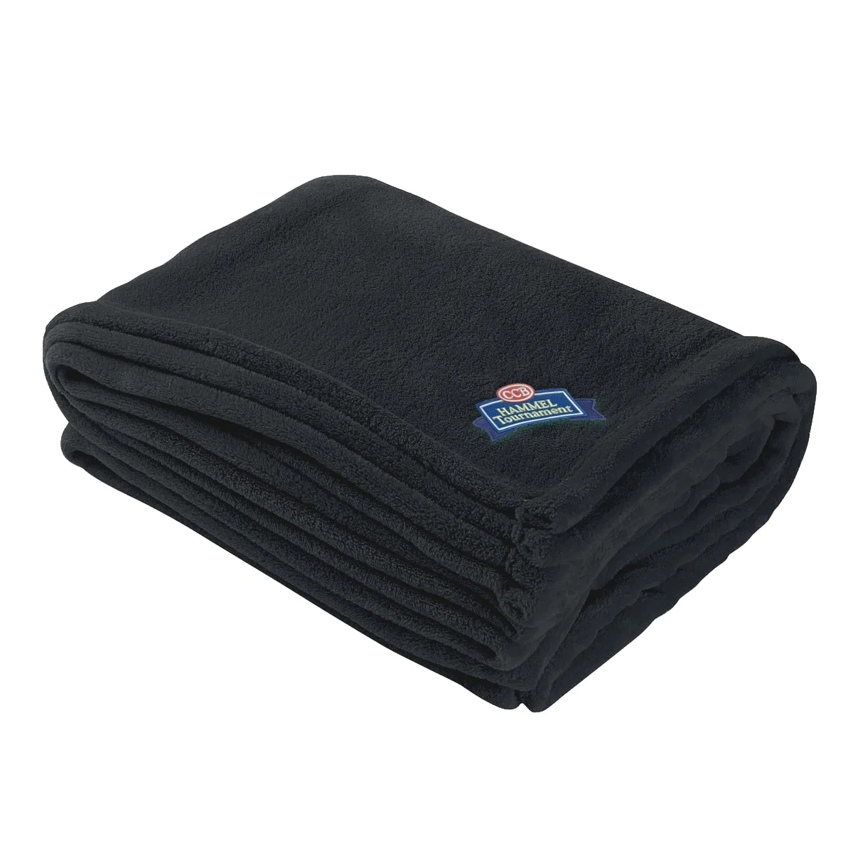 Folded throw stacked with the edges aligned