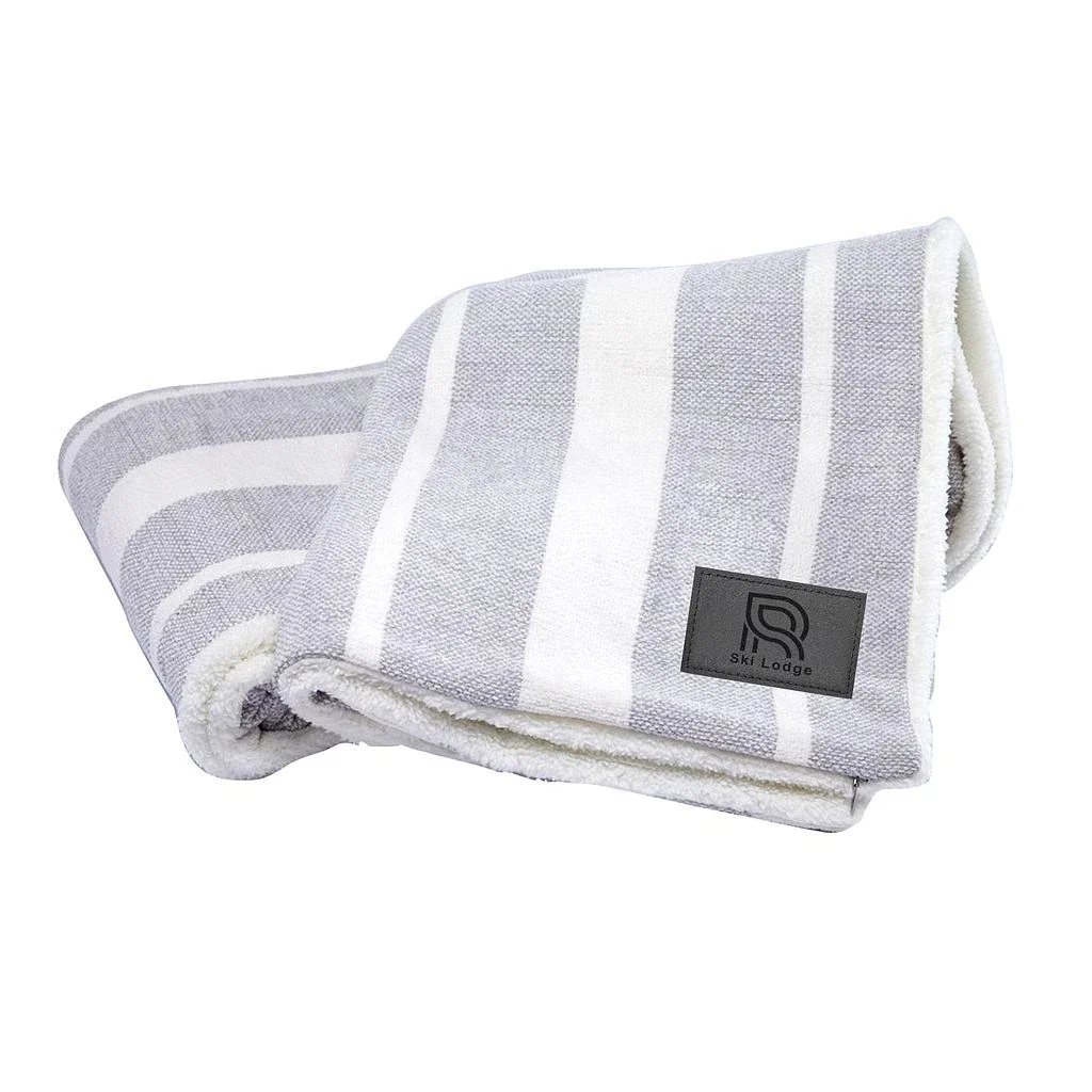 Personalized Chenille Throw — Gray — view 3