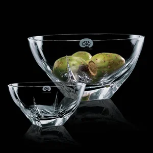 Glass Bowl Award with Square-Cut Base