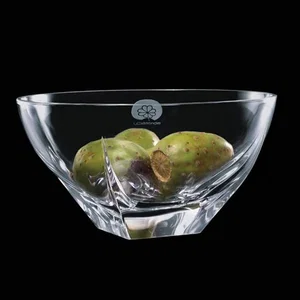 Glass Bowl Award with Square-Cut Base