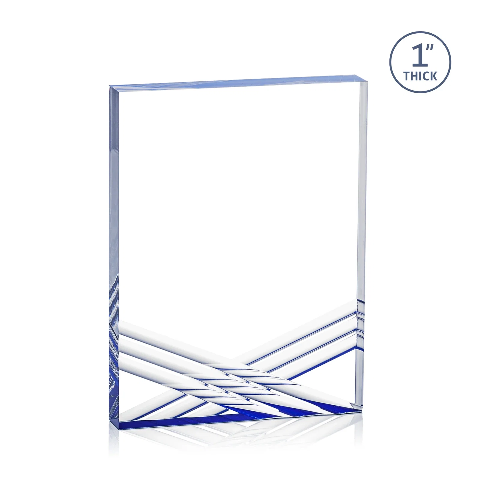 Promotional Acrylic Tombstone Award with Crisscross Grooves for corporate award ceremonies