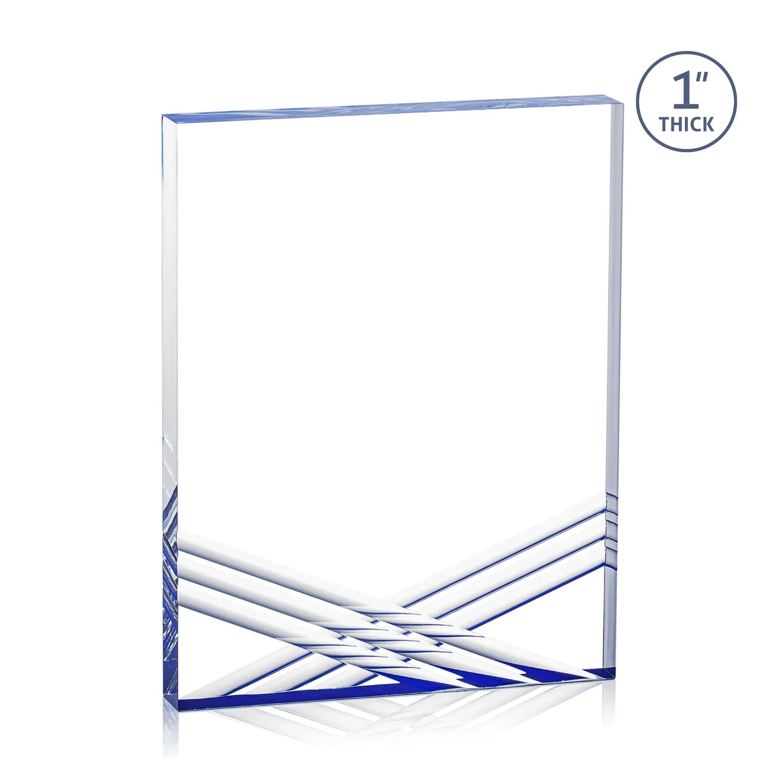 Promotional Acrylic Tombstone Award with Crisscross Grooves for service anniversary gifts