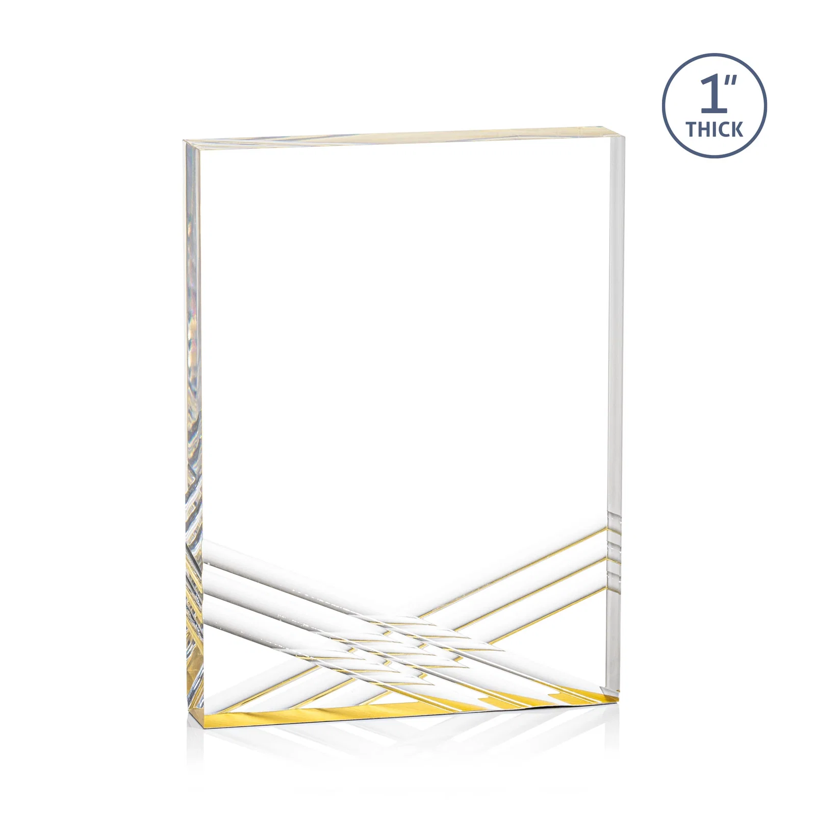 Promotional Acrylic Tombstone Award with Crisscross Grooves for safety achievement programs
