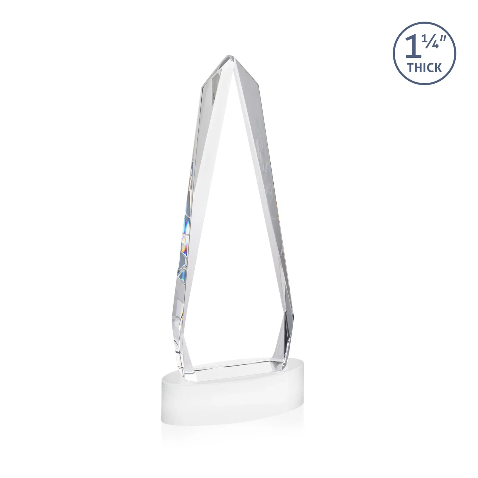 Promotional Optical Crystal Tower Award on Oval Base, with your logo for safety achievement programs