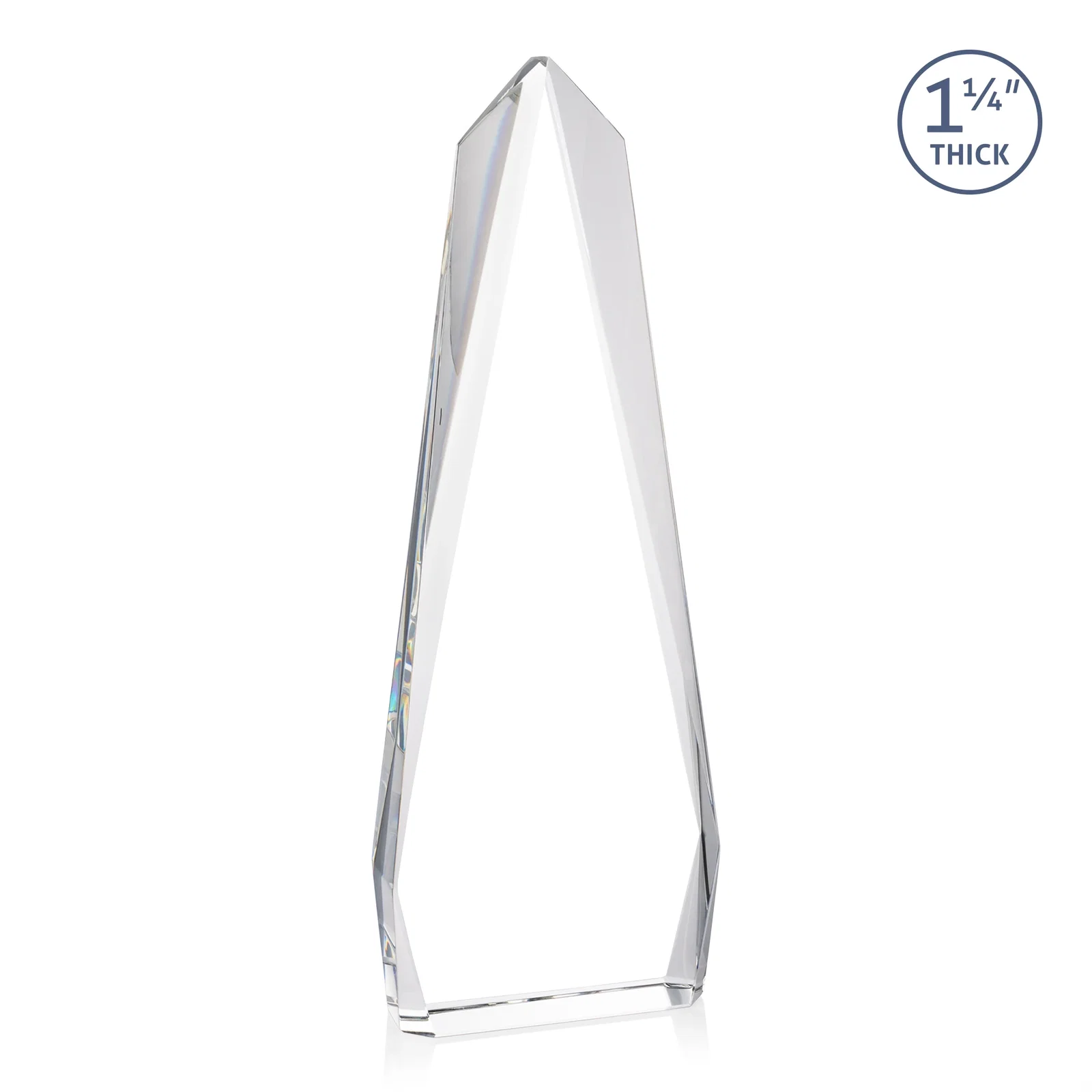 Personalized Faceted Optical Crystal Tapered Obelisk Award, awards for corporate award ceremonies