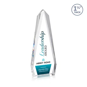 Faceted Optical Crystal Tapered Obelisk Award