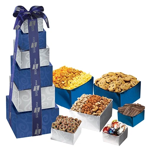 Chic Gift Tower Set (Navy / Silver) — view 2