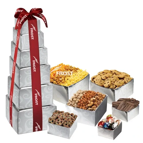 Chic Gift Tower Set (Navy / Silver) — view 5