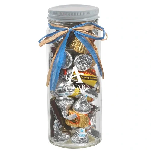Chic Glass Mason Jar with Raffia Bow — view 2