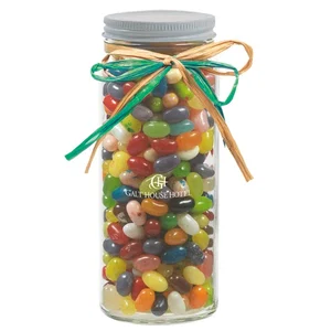 Chic Glass Mason Jar with Raffia Bow