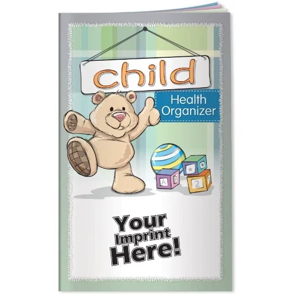 Child Health Records Organizer Booklet cover for tracking shots, immunizations and check-ups