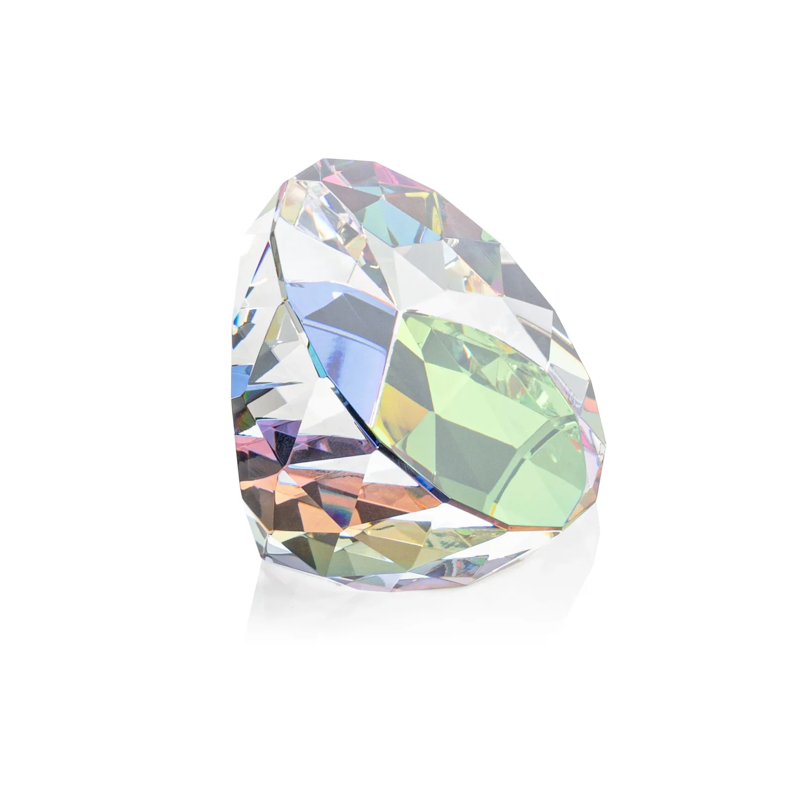 Custom Faceted Round Crystal Paperweight, 3" x 2", client appreciation gift for retirement presentations