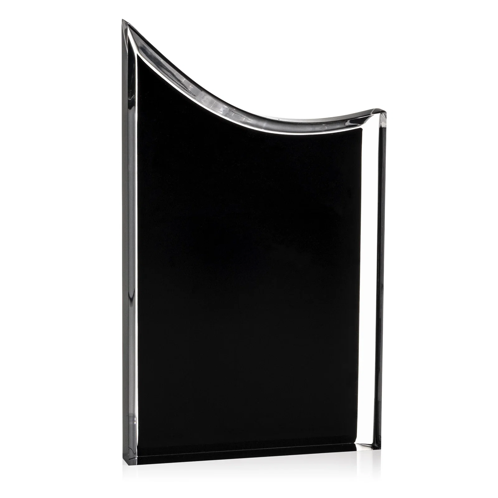 Promotional Curved Acrylic Award with Black Background Panel for service anniversary gifts