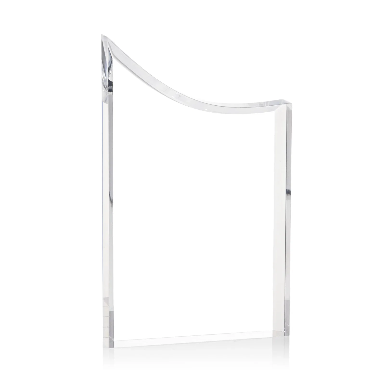 Promotional Curved Acrylic Award with Black Background Panel for sales achievement awards
