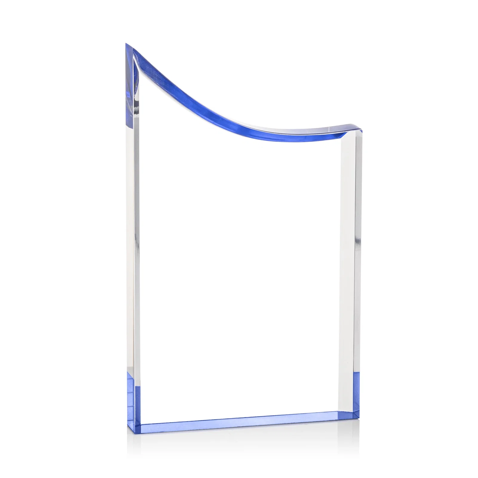 Promotional Curved Acrylic Award with Black Background Panel for donor appreciation