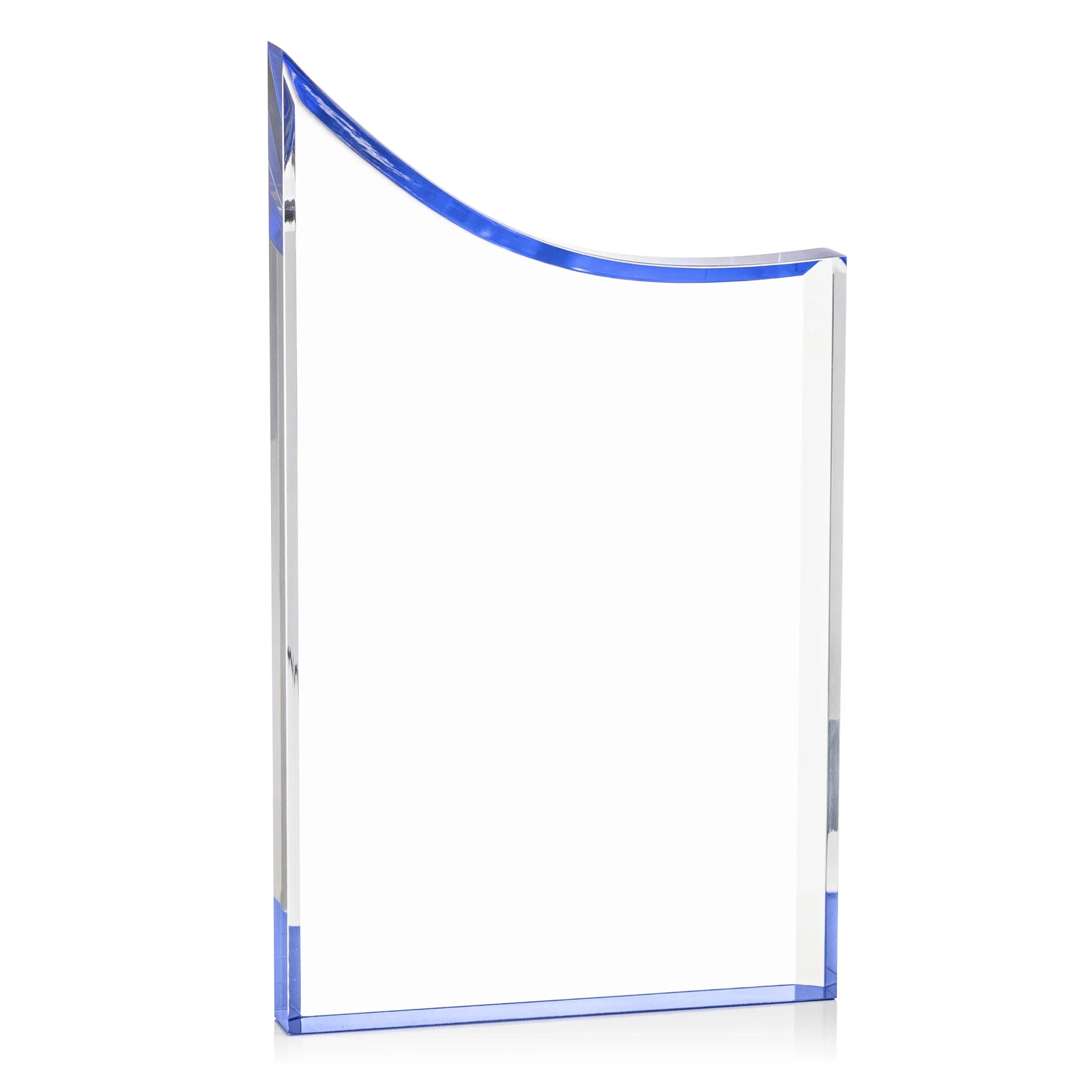 Promotional Curved Acrylic Award with Black Background Panel for safety achievement programs