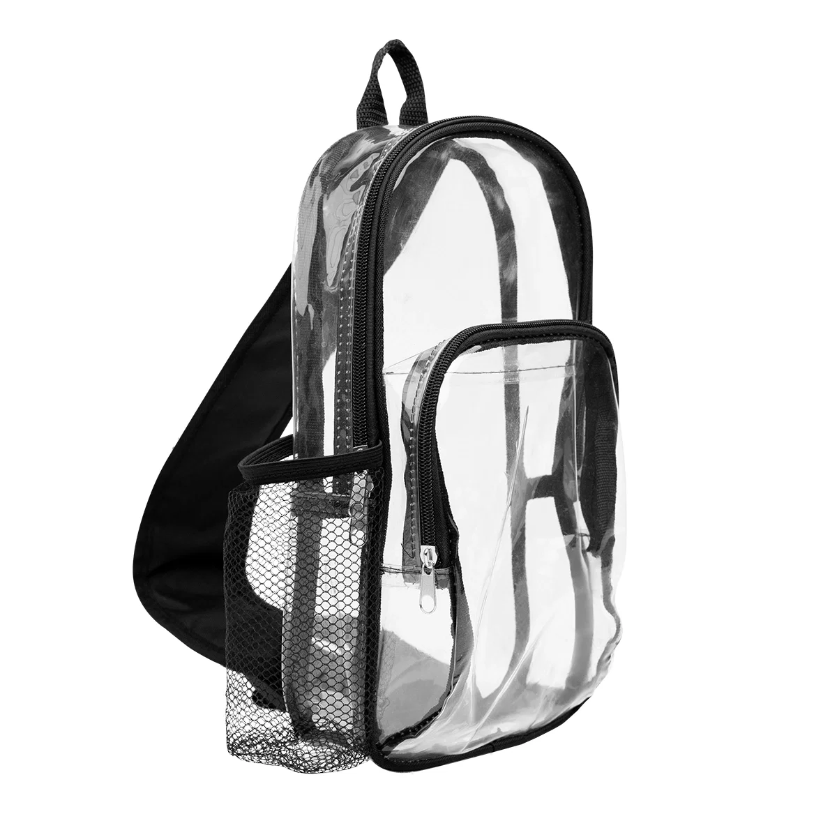 Adjustable strap worn across the body of a model
