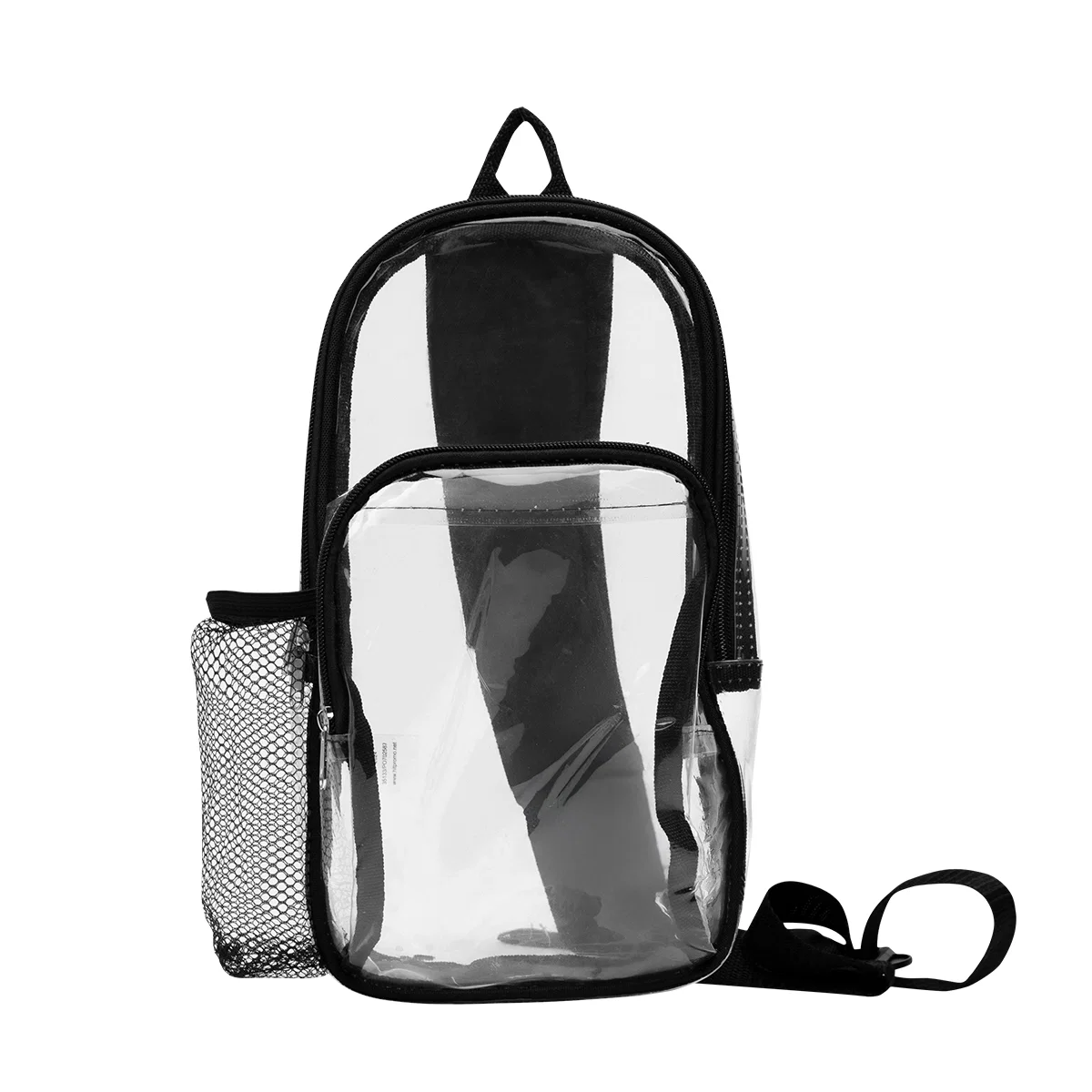 Contents visible through the transparent front of the bag