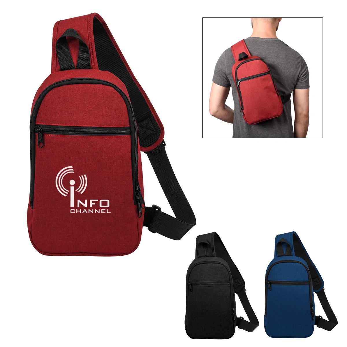 Compact sling pack sized for phone, wallet and keys