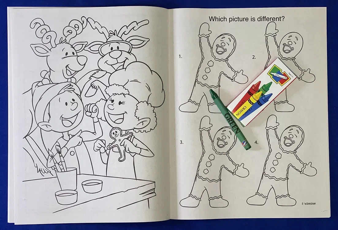 Imprinted Christmas Coloring Book — view 2