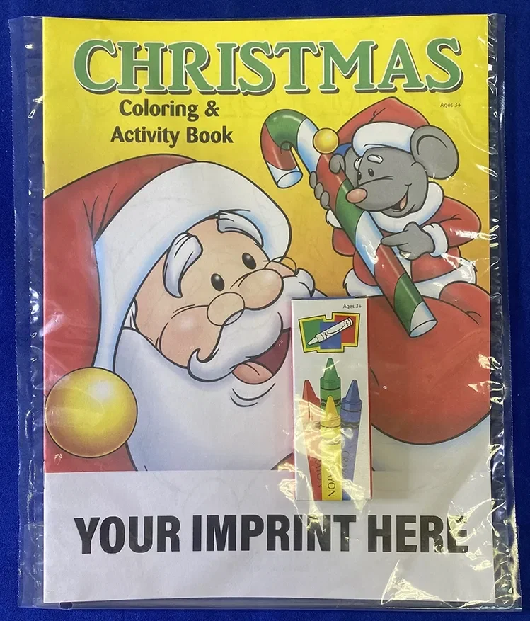 Imprinted Christmas Coloring Book — view 3